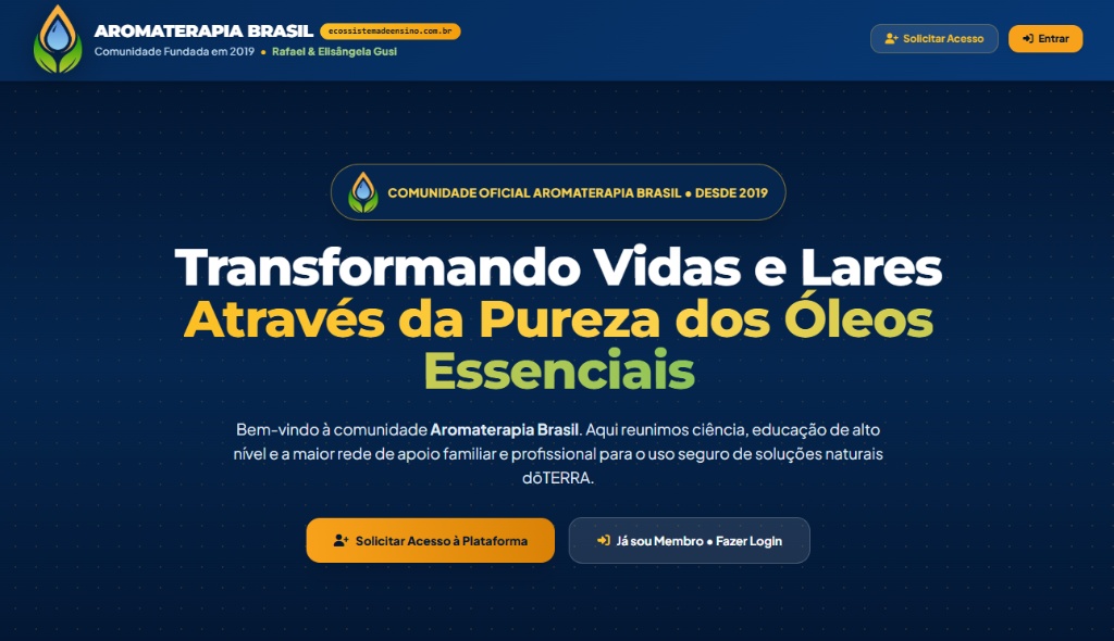 Case Aromaterapia Brasil Ecossistema de Ensino